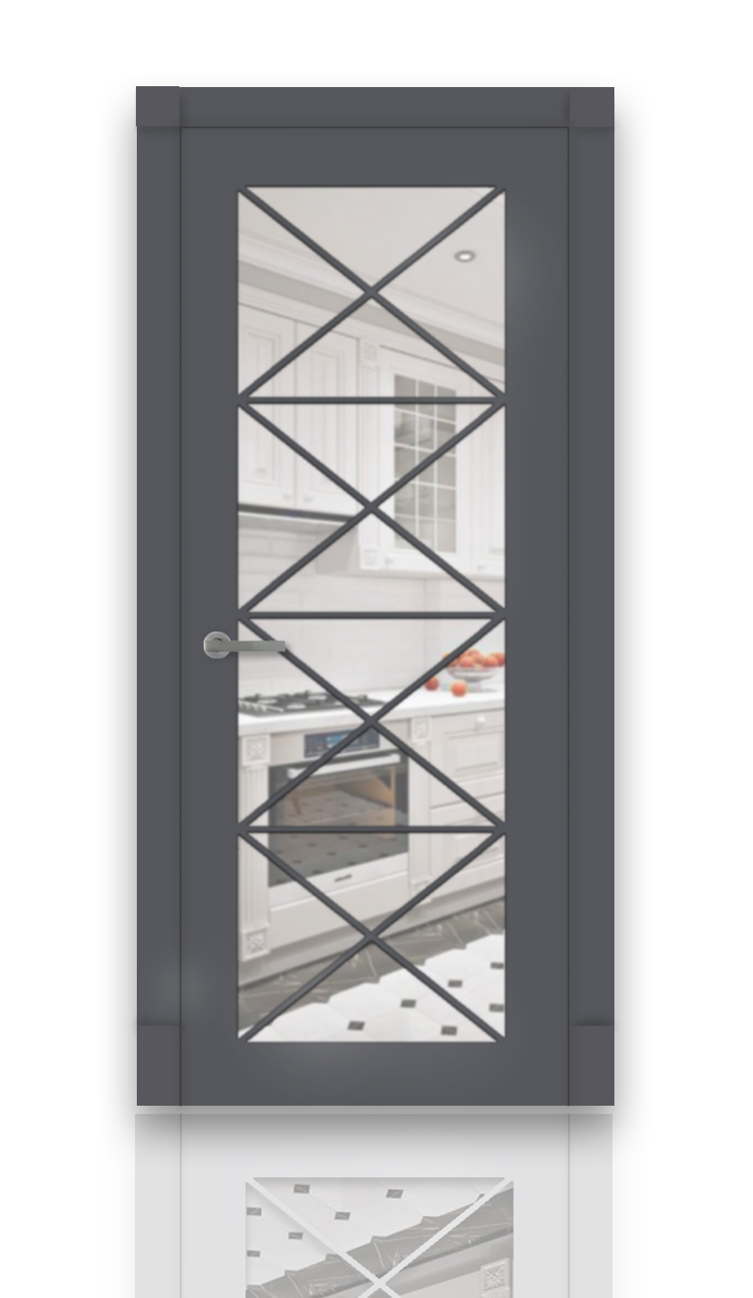 Межкомнатная дверь Версаль-4 остекленная эмаль ral 7024 23974