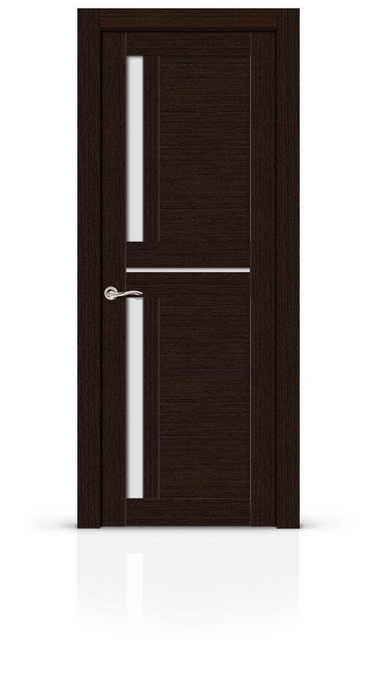 Межкомнатная дверь Баджио остекленная экошпон венге 8976