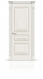 Межкомнатная дверь Бристоль-2 остекленная белый ясень 22790