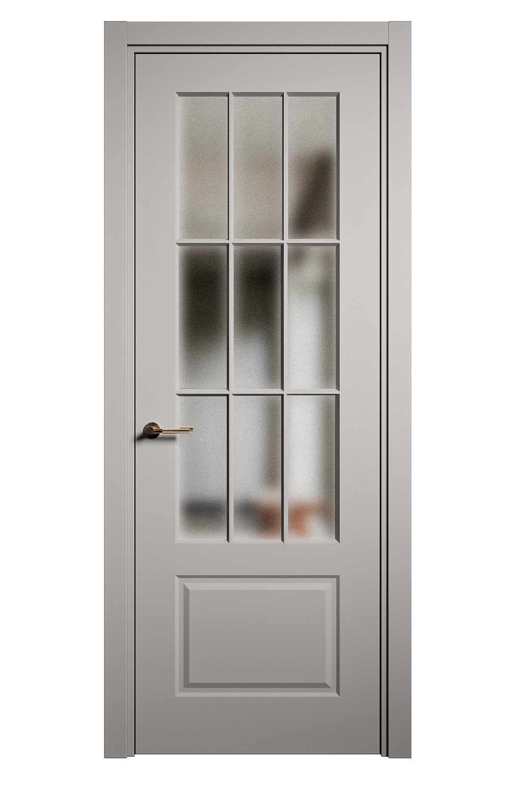 Межкомнатная дверь Олимп остекленная эмаль ral 7040 22896