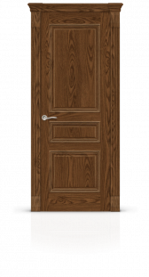 Межкомнатная дверь Лувр-2 глухая дуб мореный 20805
